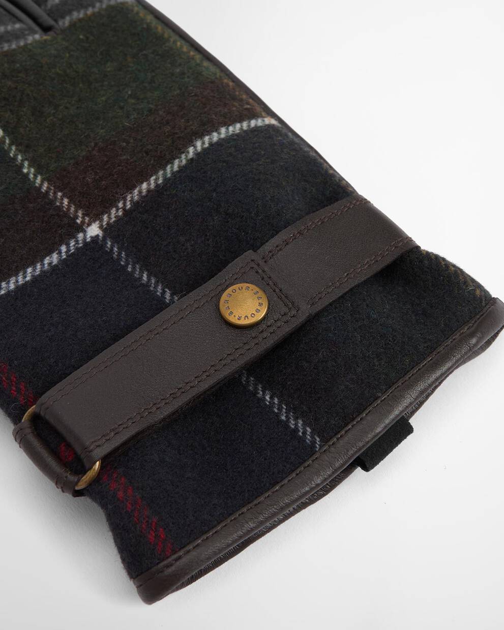 Barbour Newbrough Tartan Wool & Leather Gloves