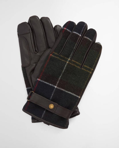 Barbour Newbrough Tartan Wool & Leather Gloves